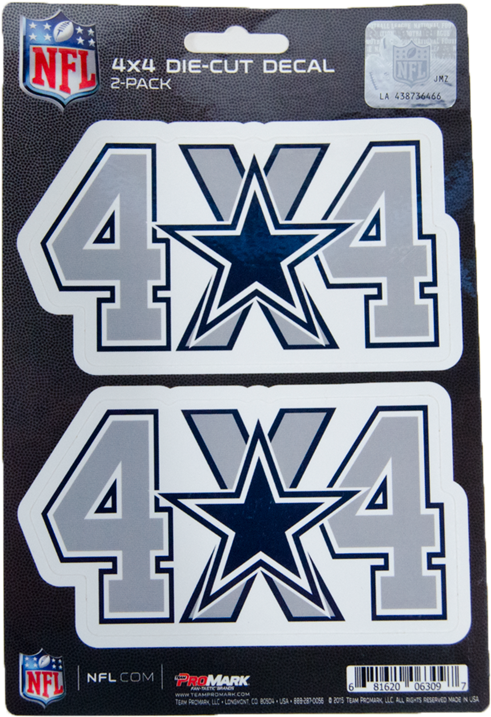 Nfl 4x4 Dallas Star Decal - Duck House Dallas Cowboys Aroma Night-light (800x800), Png Download