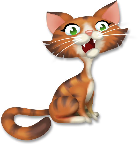 Tabby Cat Sitting - Cat Clipart Png Tabby (582x582), Png Download