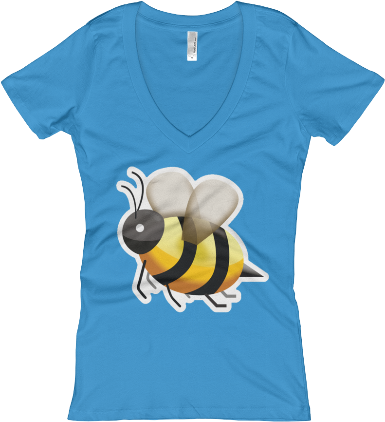 Women's Emoji V Neck - T-shirt (1000x1000), Png Download