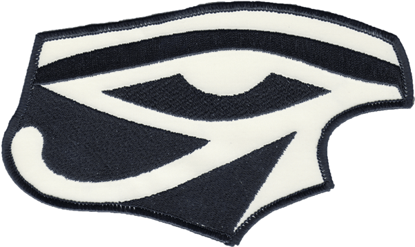 Right Eye Of Ra Reflective Embroidered Patch - Stencil (600x600), Png Download