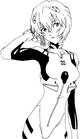 Rei Ayanami Decal (296x500), Png Download