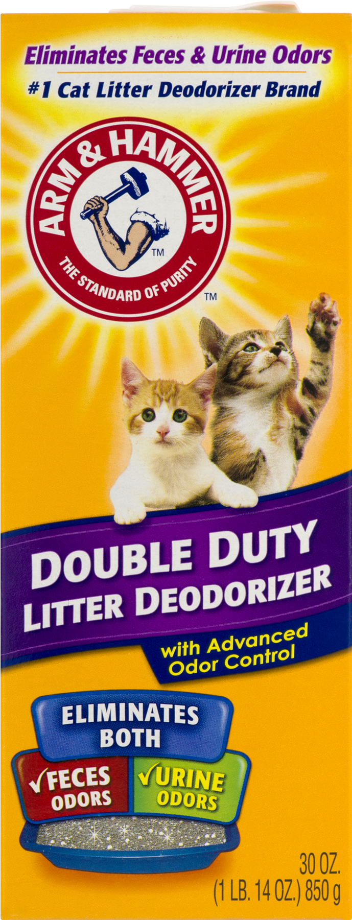 Arm & Hammer Double Duty Cat Litter Deodorizer With - Arm & Hammer Double Duty Litter Deodorizer - 30 (1800x1800), Png Download