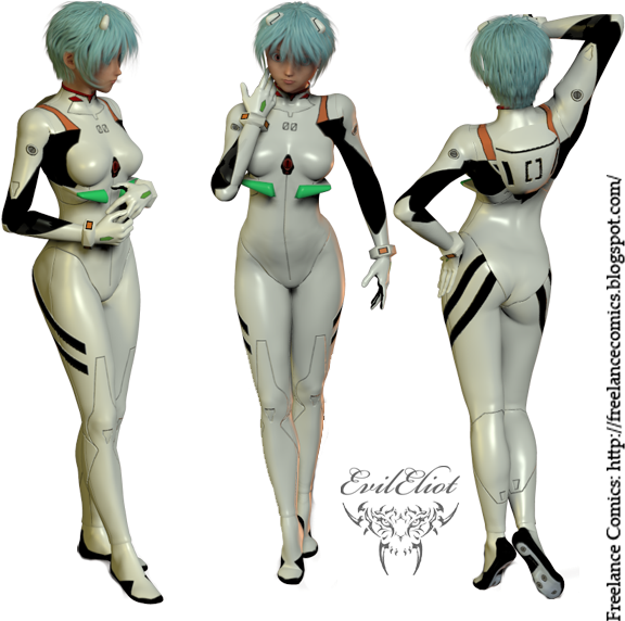 Evangelion Plugsuits For Poser And Daz V4a4g4 Ayanami - Anime (600x600), Png Download