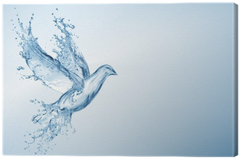 Dove Made Out Of Water Splashes Canvas Print • Pixers® - Agua Y Espiritu Santo (400x400), Png Download