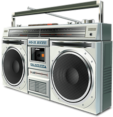 Boombox Clipart Transparent Background - Ghetto Blaster Transparent (400x400), Png Download