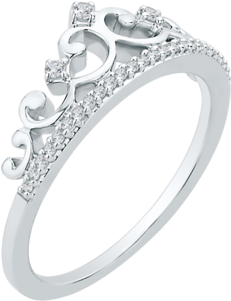 Diamond Crown Ring - Ring (570x570), Png Download