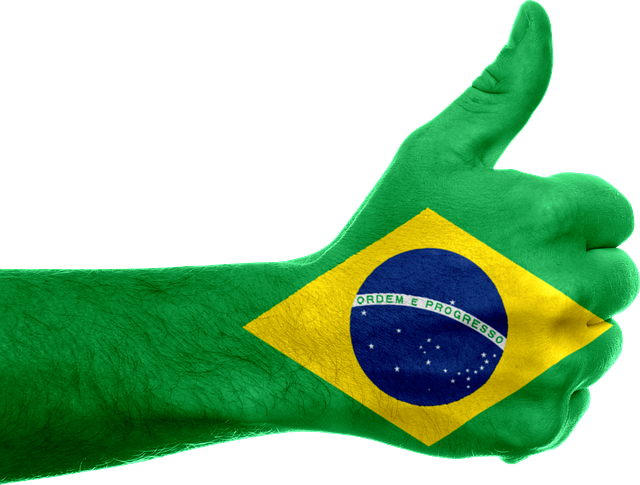 Facebook Thumbs Up Png - Brazil Flag Png Transparent (640x485), Png Download