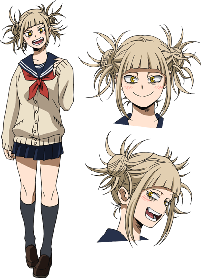 Himiko Toga Tv Animation Design Sheet - My Hero Academia Characters Villains (426x580), Png Download