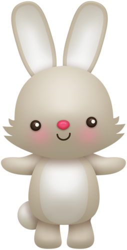 Bunny - Rabbit Woodland Clipart (254x500), Png Download