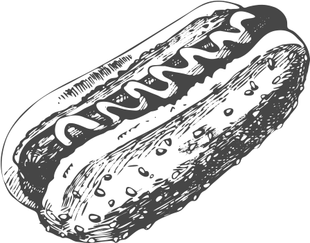 Brigston Hotdogs - Boceto Perrito Caliente (453x358), Png Download