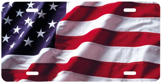 American Flag - American Flag License Plate (600x400), Png Download