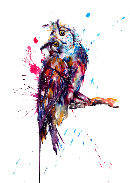 Owl Tattoo Watercolor Painting Image Freeuse Stock - Owl Tattoos Transparent Background (905x905), Png Download
