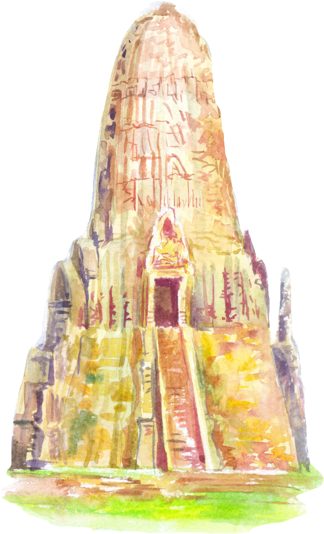 Hand Painted Old Castle Png Transparent - Hindu Temple (1024x1280), Png Download