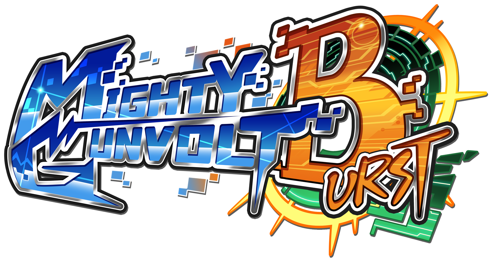 Mighty Gunvolt Burst Logo (1920x1192), Png Download