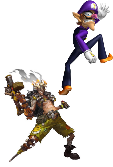 Junkrat X Waluigi Long Live, Overwatch, Nintendo - Overwatch Print, Junkrat Print, Overwatch Poster, Junkrat (506x720), Png Download