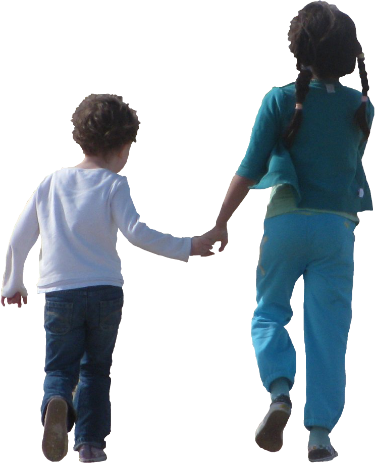 Children Holding Hands And - Children Png (916x916), Png Download