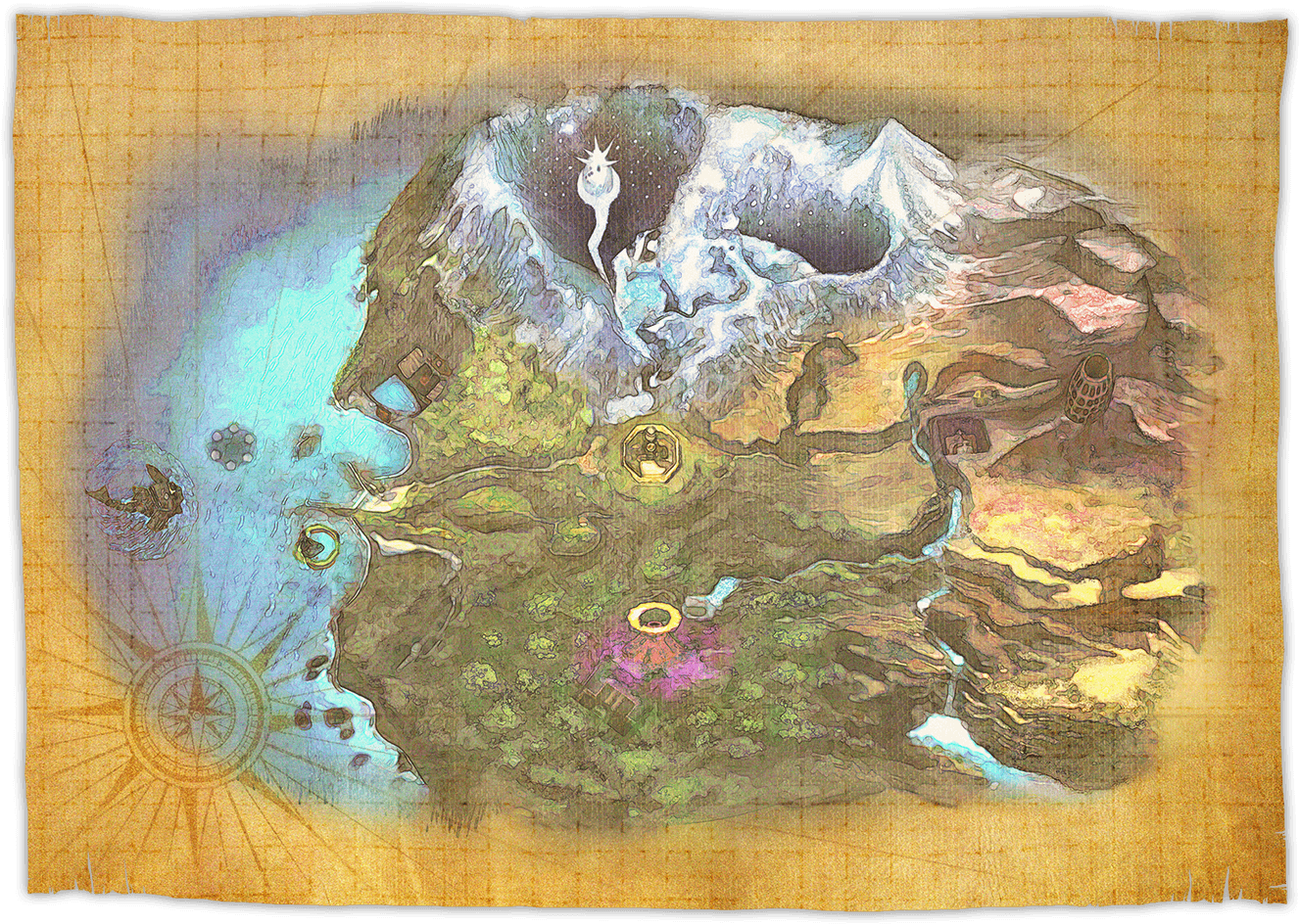 Majoras Mask 3d - Majoras Mask Map (1333x948), Png Download