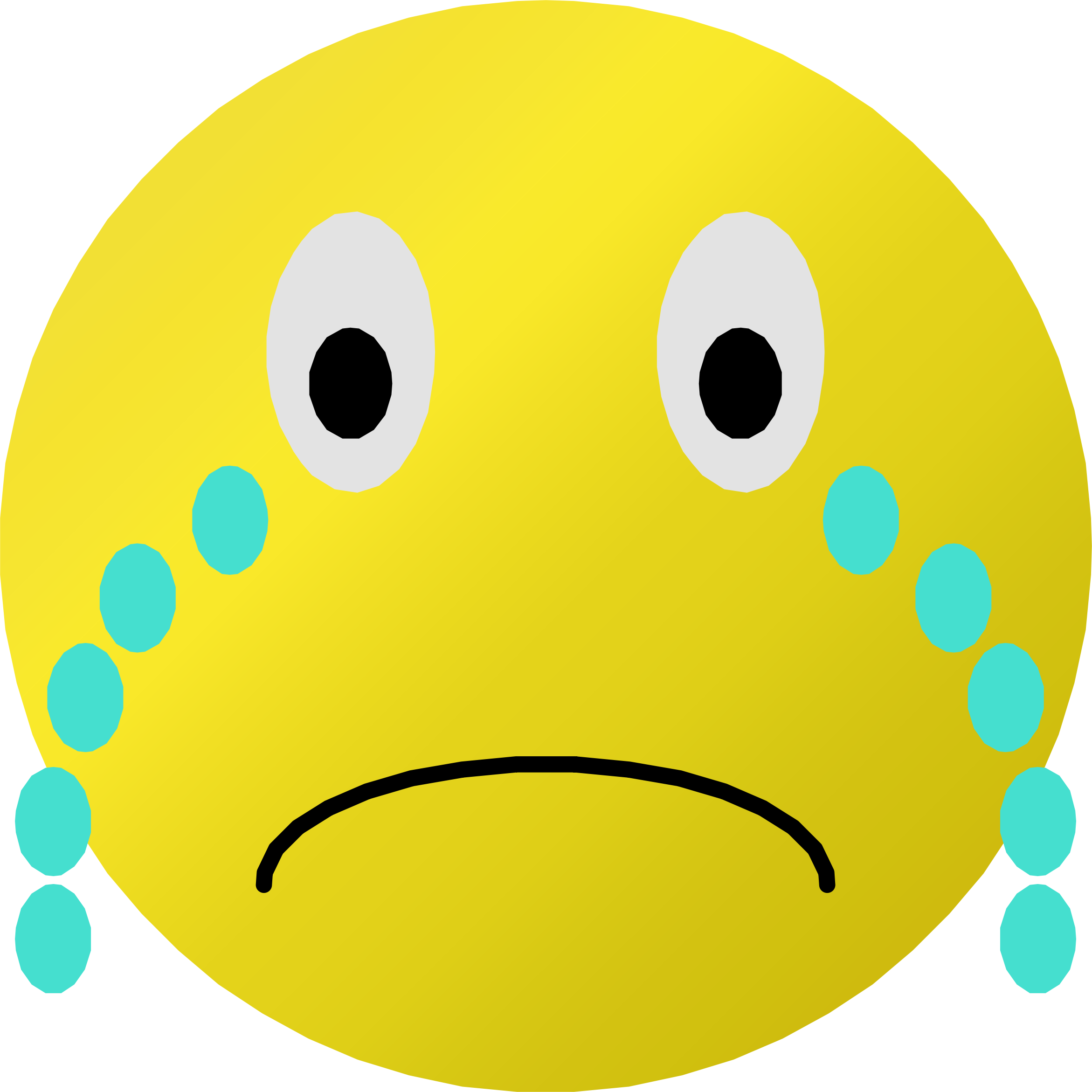 Cry Smiley Big Image Png - Cry Face Clipart (2342x2342), Png Download