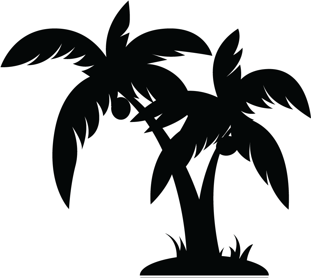 Palm Tree Black Png Clip Art Stock - Palm Trees Vector Png (600x538), Png Download
