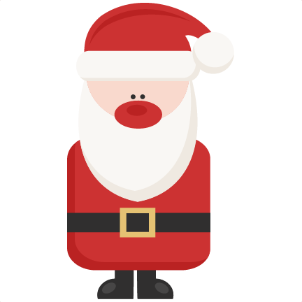 Funky Santa Claus Title Scrapbook Clip Art Christmas - Cute Santa Claus Clipart Png (432x432), Png Download