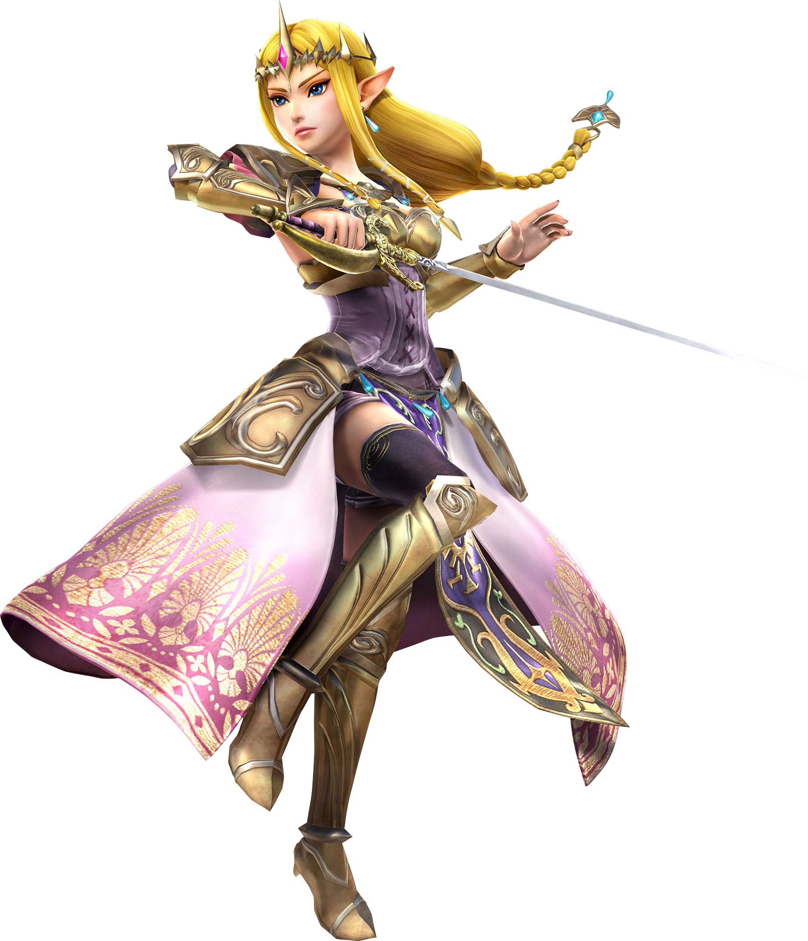 Hyrule Warriors Artwork Zelda Rapier - Legend Of Zelda Hyrule Warriors Zelda (1611x1876), Png Download