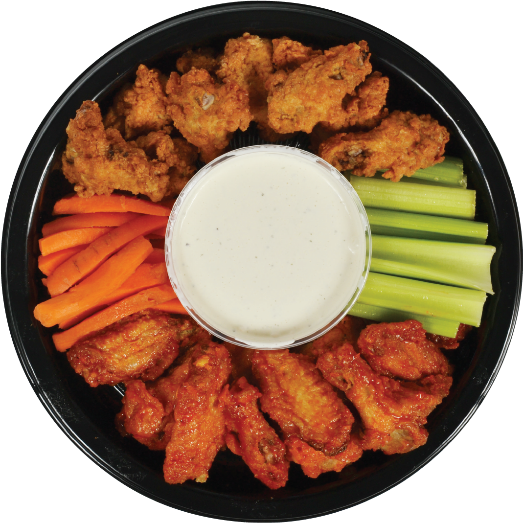 Chicken Wing Platter - Chicken Wings Top View Png (1094x1094), Png Download