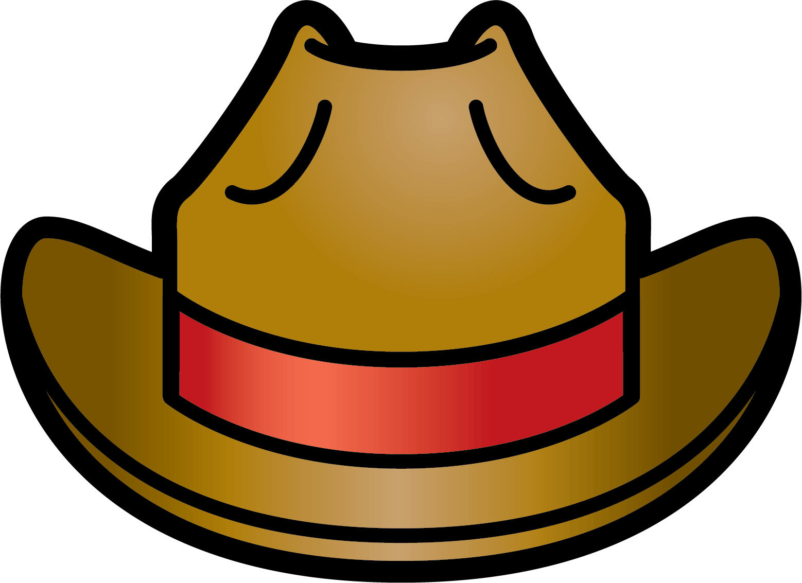 Wild West Clipart Big Hat - Silly Hats Clip Art (1558x1133), Png Download