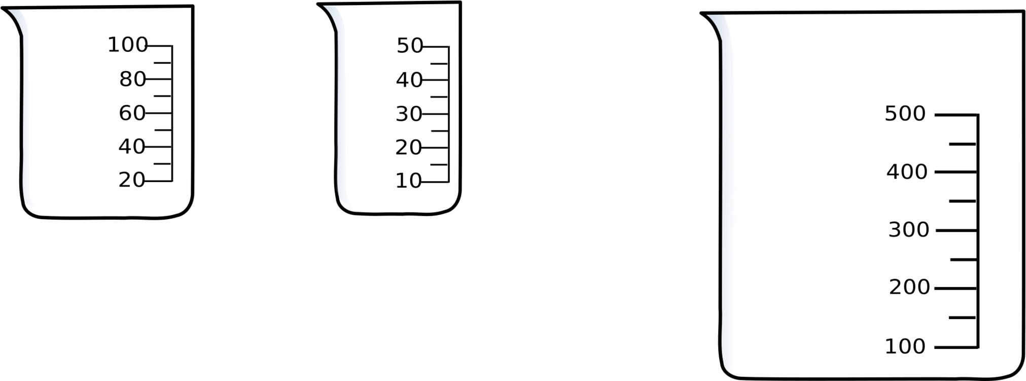 Beaker Laboratory Chemistry Erlenmeyer Flask Science - Vaso De Precipitado Para Dibujar (2169x750), Png Download