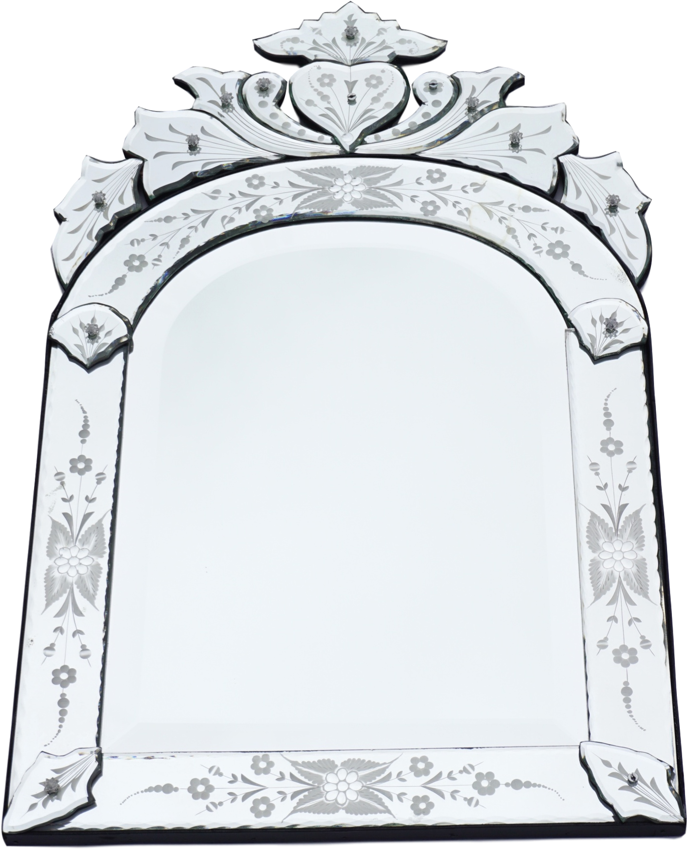 Large Black & Gold Rectangular Mirror By Milch & Sons - Mirror (2505x2505), Png Download