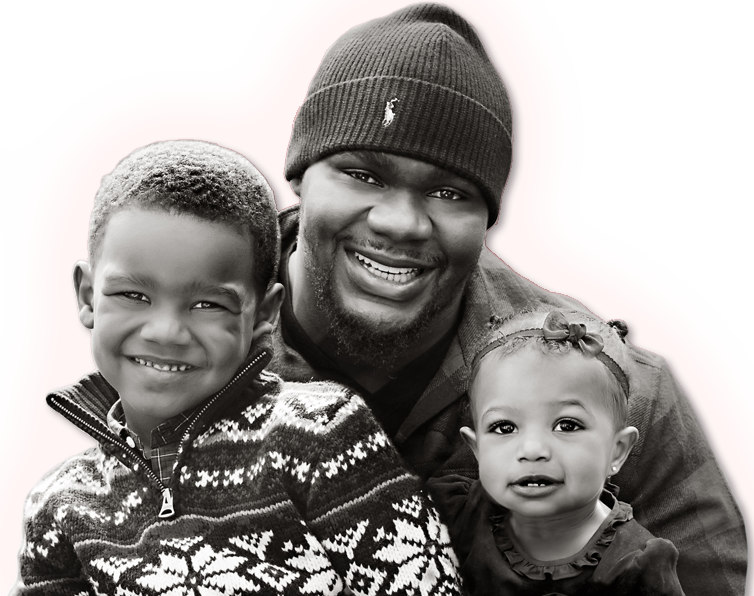 Tommie Harris Family (754x596), Png Download