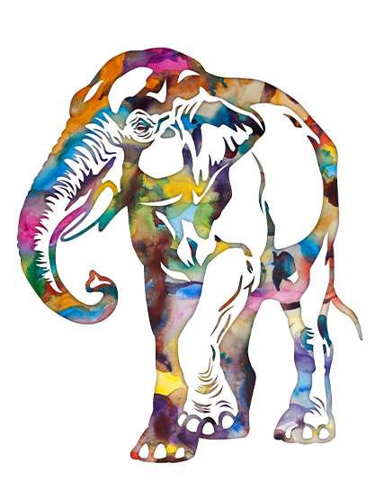 Elefante Pintura De Acuarela (700x700), Png Download