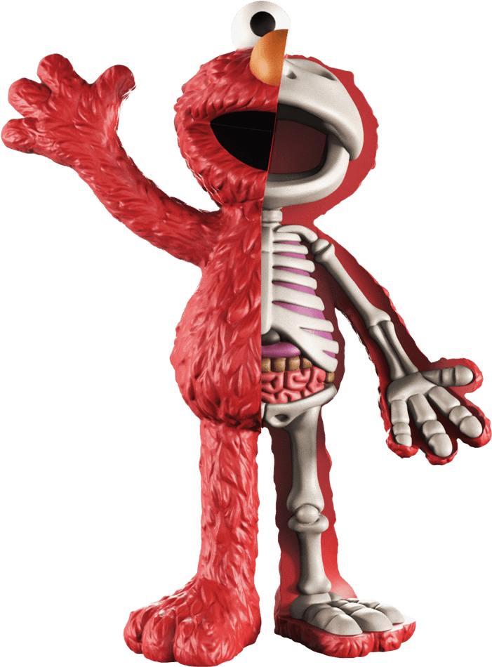 Xxray Plus Elmo Signed By Artist - Jason Freeny Elmo (1000x1000), Png Download