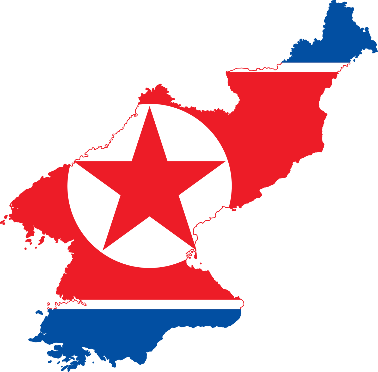 Darwinek Creative Commons - North Korea Flag Country (1039x1024), Png Download