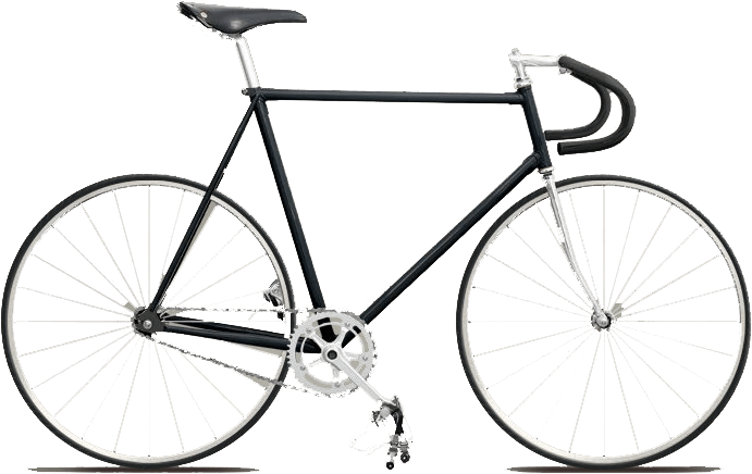 Hipster Fixie Bike Transparent Png - Bicycle (800x550), Png Download