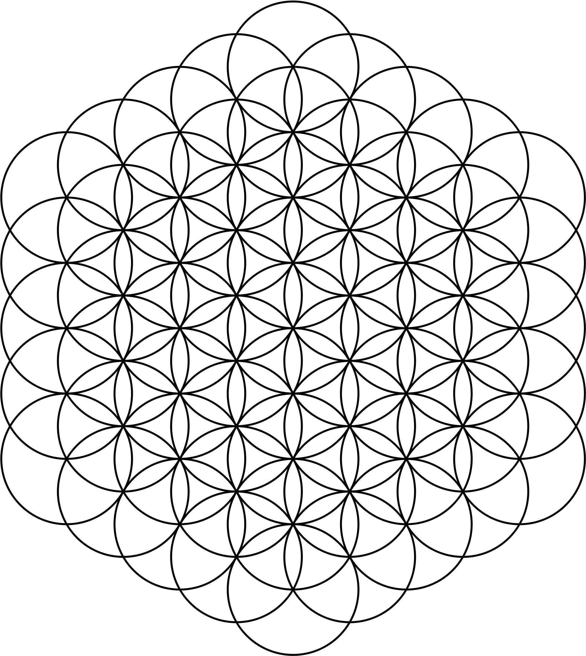 Open - Flower Of Life No Background (2000x2226), Png Download
