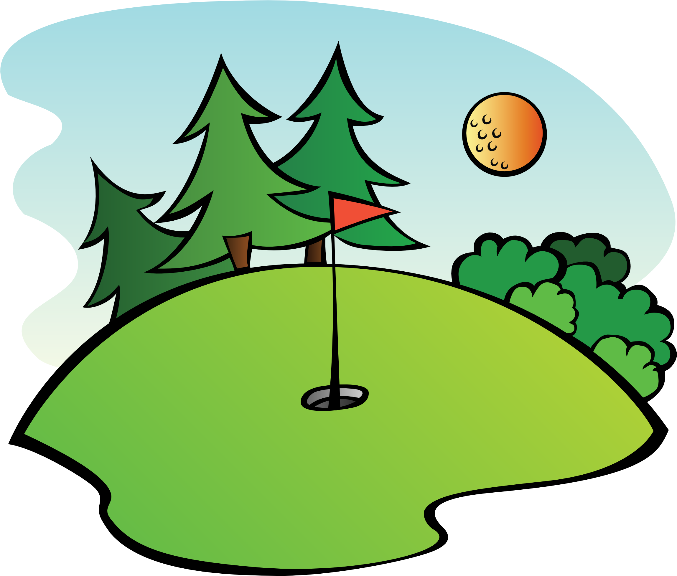 Best Of Hole Clip Art - Golf Clip Art (2400x2400), Png Download