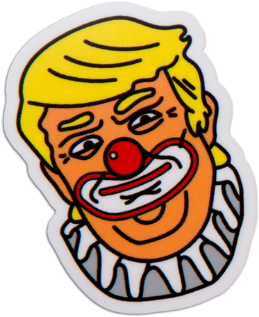 Clown Trump Sticker Animation - Logon 8 Donald Trump Unisex Sun Hat Royalblue One Size (600x506), Png Download