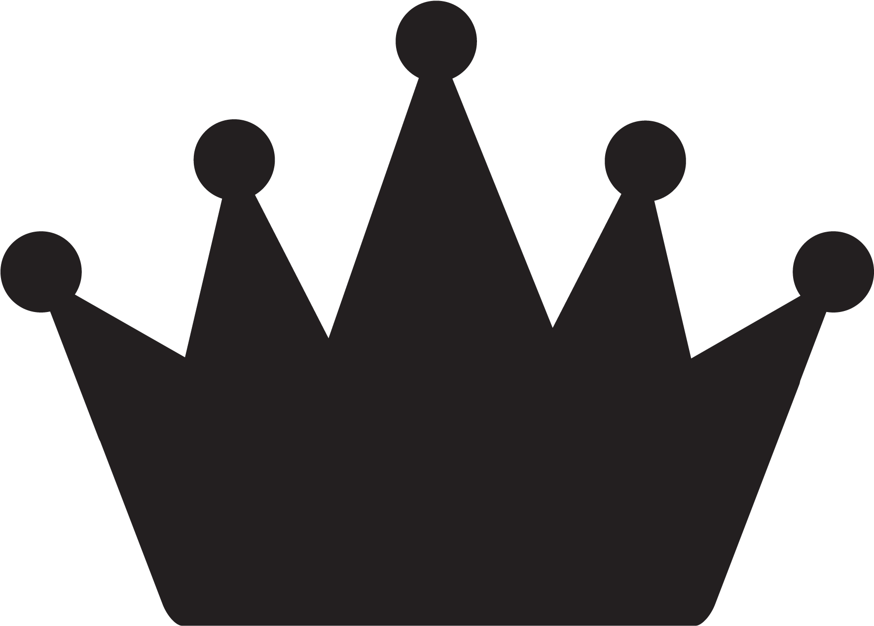 Chalkboard Princess Crown Wall Art Decal Wallquotescom - Crown Vector Png (1875x1875), Png Download