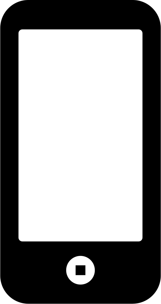Cellphone With One Button Comments - Tablet Vector Icon (520x981), Png Download