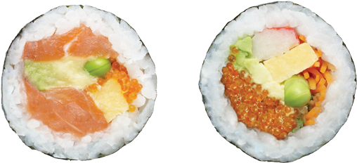 Sushi Png Transparent Image - Sushi Roll Top View Png (680x360), Png Download