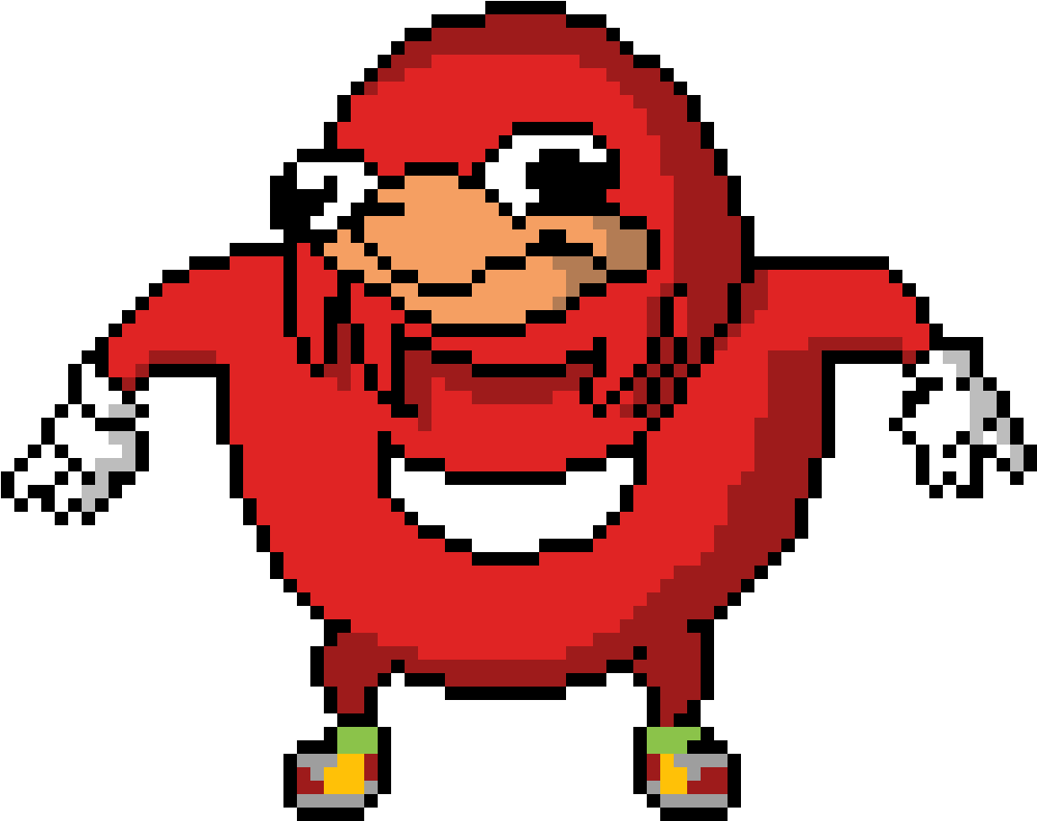Ugandan Knuckles - Uganda Knuckles Pixel Art (1200x1200), Png Download