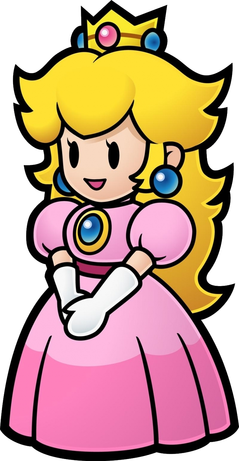 Paper Peach - Princess Peach Paper Mario (760x1465), Png Download