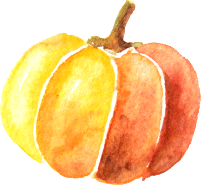 Pumpkin Painting Transprent Free - Pumpkin Clip Art Watercolor Png (700x643), Png Download