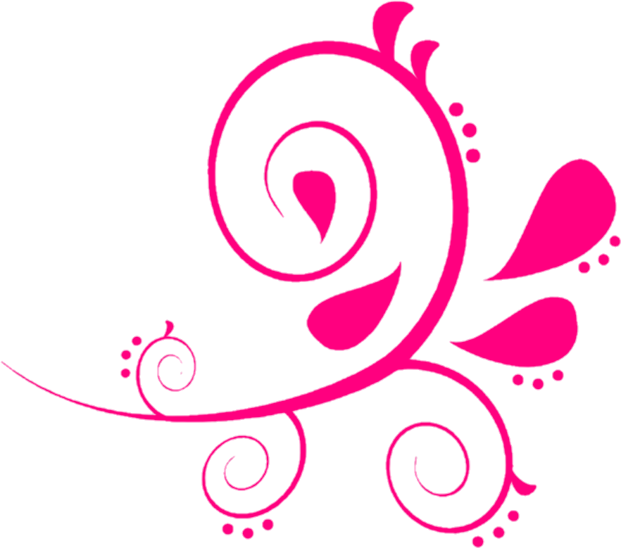 Paisley Curves Pink Clip Art At Clker - Free Paisley Clip Art (600x529), Png Download
