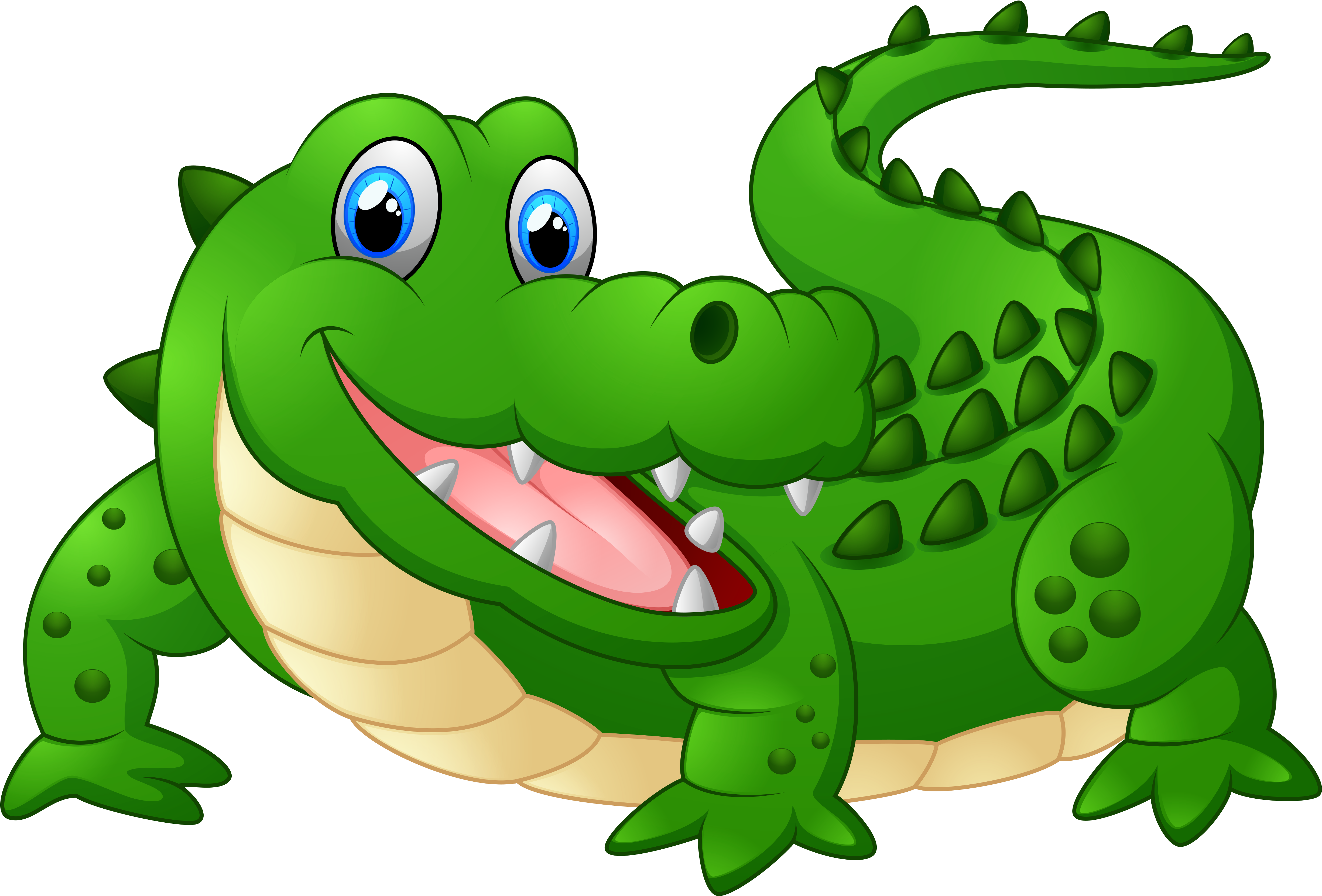 Happy Crocodile Cartoon Png Clipart Image (600x399), Png Download