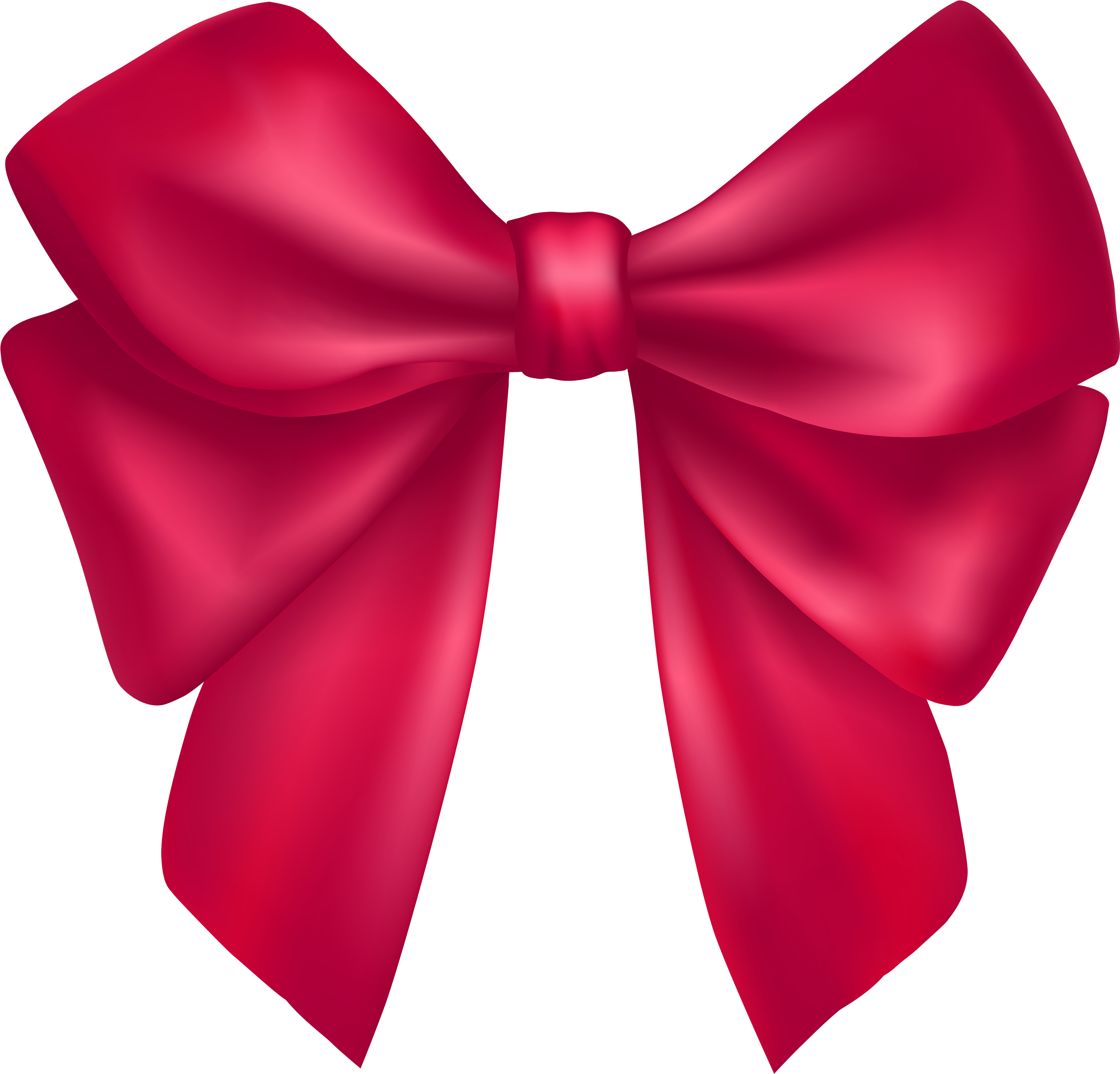 Dark Pink Bow Png Clipart - Bow Png Clipart (3000x2874), Png Download