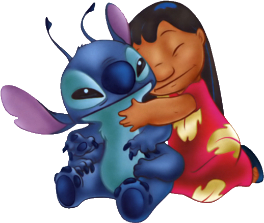Lilo Stitch Hug - Lilo And Stitch Hug (532x450), Png Download