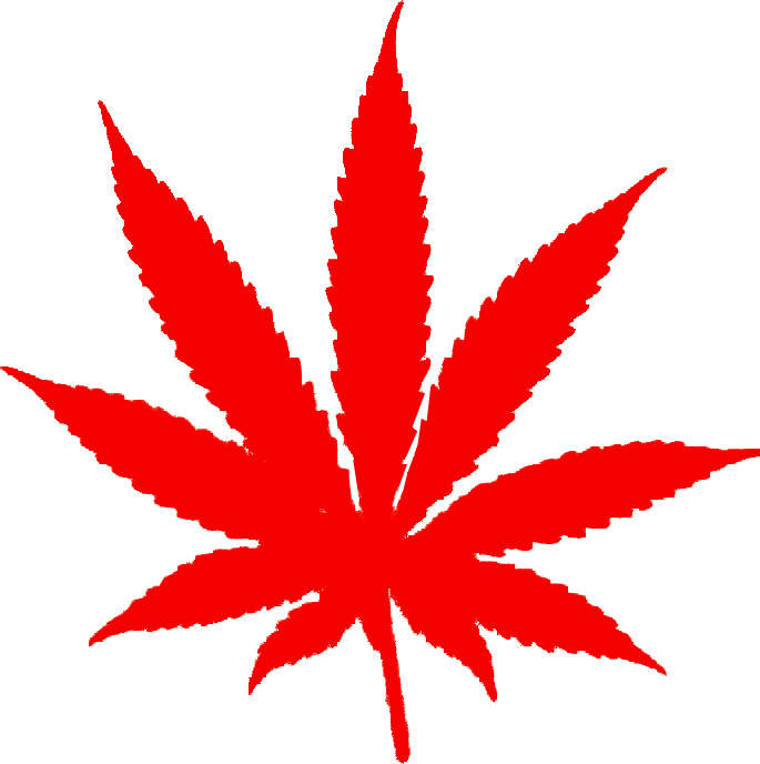 Foglia Rossa Di Marijuana - Grey Marijuana Leaf (685x688), Png Download