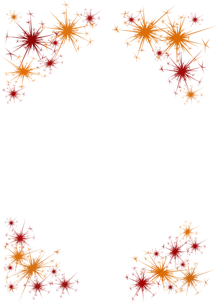 Fireworks - New Years Border Png (426x592), Png Download
