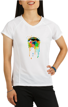 Eye Watercolor Art Performance Dry T-shirt - T-shirt (350x350), Png Download